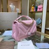 Bvlgari Serpenti Cabochon Leather Shoulder Bag Pink