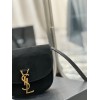 YSL Kaia small suede brown leather bag