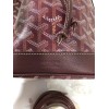 Goyard bucket red leather bag