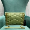 YSL LouLou Puffer Green Medium Bag