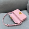 Celine Triomphe Shoulder Bag Shiny Calfskin Pink