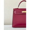 Hermes Kelly 32 Rouge H box calfskin leather bag