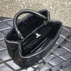 VALENTINO GARAVANI Black Roman Stud Handle Bag