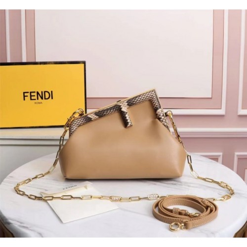 Fendi First Beige with nake skin handle 26cm