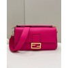 FENDI Baguette large pink leather bag