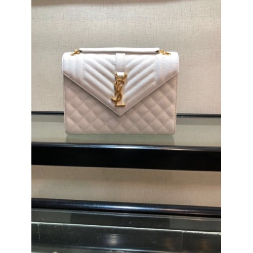 YSL ENVELOPE White MEDIUM BAG