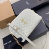 YSL Gaby white quilted-leather cross-body bag