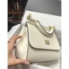 DOLCE & GABBANA Small White Dauphine Sicily Bag