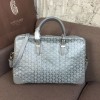 Goyard Ambassade PM document case grey leather bag