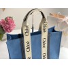 Chloe Medium Woody Tote Blue Bag