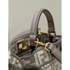 Fendi Peekaboo ISeeU small grey fabric bag