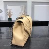 YSL LARGE COLLEGE BAG IN BEIGE MATELASSÉ LEATHE SILVER