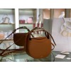 Chloe kiss purse in small grain calfskin brown