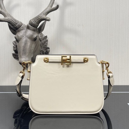 FENDI TOUCH White Leather Bag