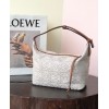 Loewe Cubi Small Anagram all white leather bag