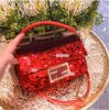 Fendi Baguette Medium Red Sequined Bag