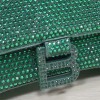 Balenciaga Hourglass S Rhinestone Green Bag