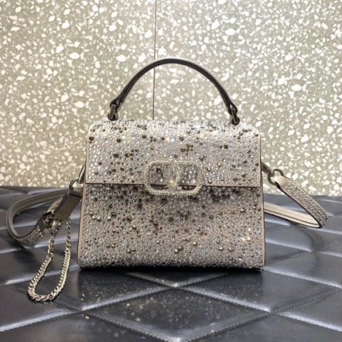 Valentino Vsling Krystal white hand bag