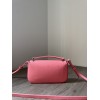 Fendi Baguette patent pink leather phone pouch