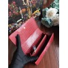 D&G calfskin crystal DG logo patch red handbag