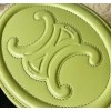 Celine Oval Cuir Triomphe green calfskin bag