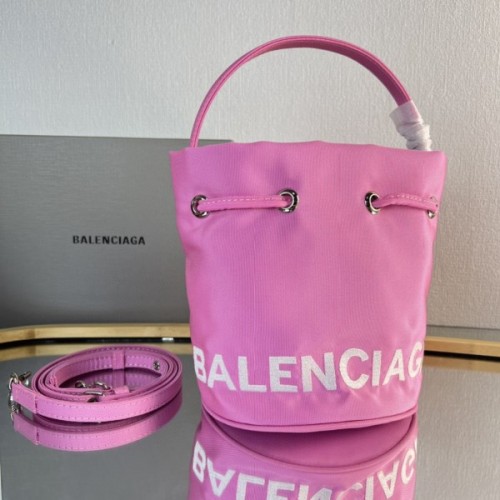 Balenciaga Drawstring Bucket Pink Bag