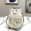 Fendi MON TRESOR white FF leather bag