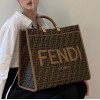 Fendi Brown Sunshine Large Shopper Bag