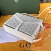 Goyard Minaudiere Coated White Canvas Bag