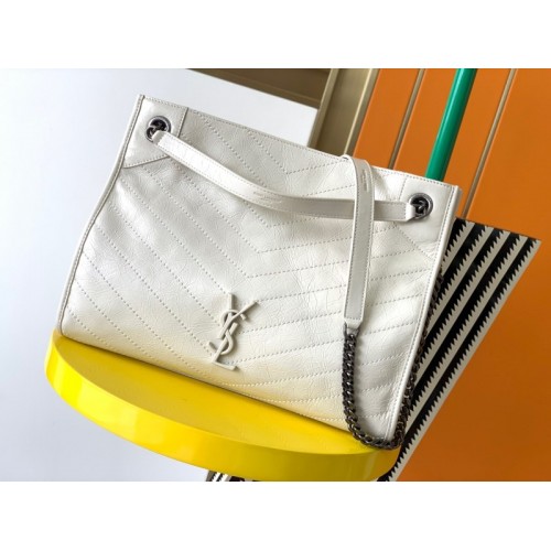 YSL NIKI white shopping bag