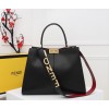 Fendi Gold Black Peekaboo X-lite Tote Bag