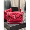 YSL Black Puffer Red Leather Large Bag
