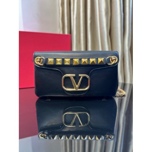 VALENTINO Garavani Vlogo Black Shoulder Bag