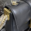 Fendi Baguette chain black leather bag 19cm 8BR783