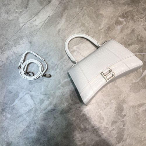 BALENCIAGA HOURGLASS SMALL BAG White