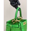 Peekaboo woven green large bag