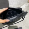 YSL Black Small Quilted All Black Lou Camera Bag