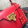 Valentino Garavani Rockstud Alcove red leather tote bag