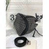 Goyard bucket black leather bag