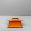 Jacquemus mini tote bag orange leather 12cm