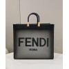 Fendi sunshine tote gray ombre leather 41cm