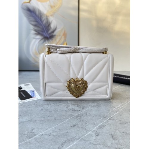 Dolce & Gabbana White Devotion Shoulder Bag