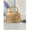 Dolce & Gabbana Metallic Leather Top-Handle Bag