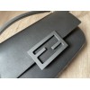 Fendi Baguette black patent leather phone pouch
