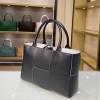 Bottega Veneta Intrecciato lamp skin tote black bag 609175