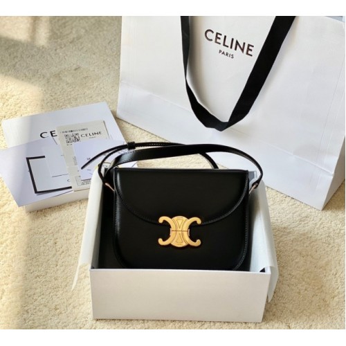 Celine Teen Besace Triomphe black bag