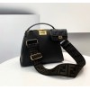 Fendi Medium Peekaboo Leather Black Bag