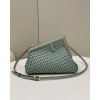 Fendi First small mint braided leather bag