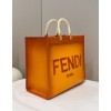 Fendi sunshine tote Yellow ombre leather 41cm
