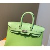 Hermes togo green mint crocodile 25cm